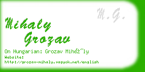 mihaly grozav business card